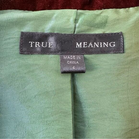 True Meaning-Brown Velvet with Floral Embroidery (Size:4) - Picture 13 of 13